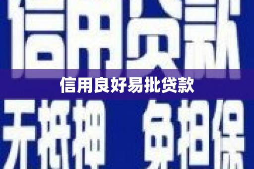齐河信用良好易批贷款