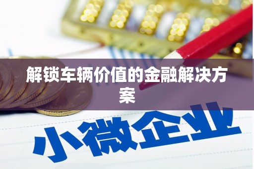 齐河解锁车辆价值的金融解决方案